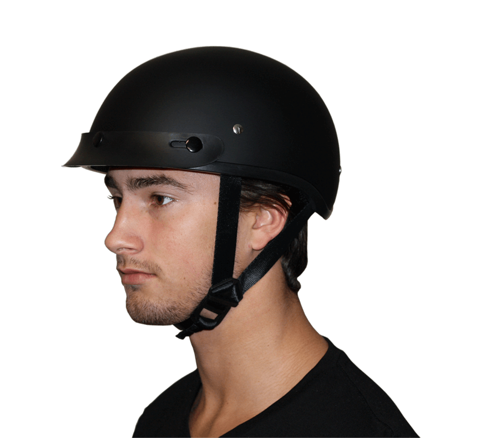 DOT Approved Daytona Skull Cap Half Shell Motorcycle Helmet - Beanie Style for Motorcycles, Cruisers, Scooters, and Mopeds - Black Cherry