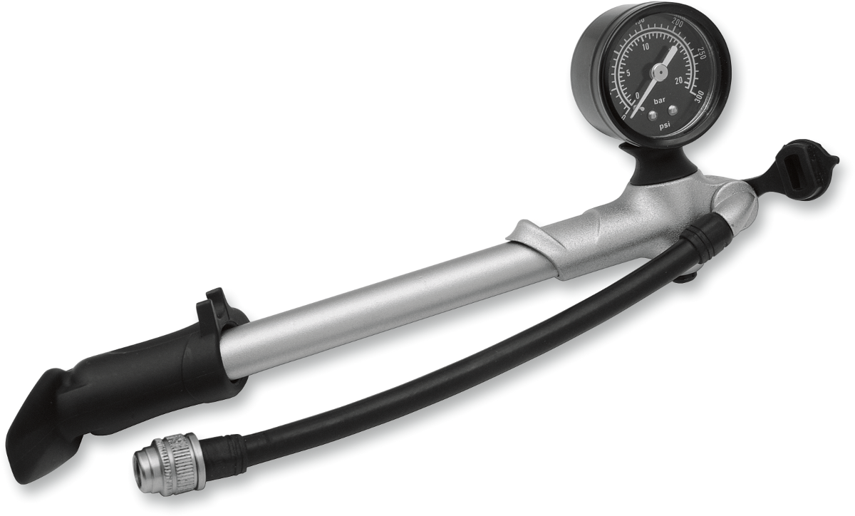 DRAG SPECIALTIES Air Pump with Gauge - 0-60 420027 - Cycle City Outdoors