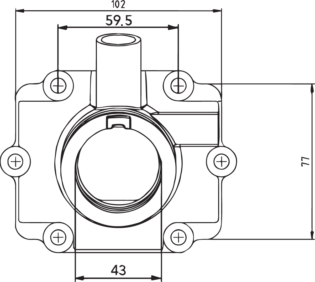 KIMPEX Carburetor Mounting Flange - Polaris 301733