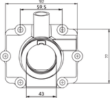 KIMPEX Carburetor Mounting Flange - Polaris 301733