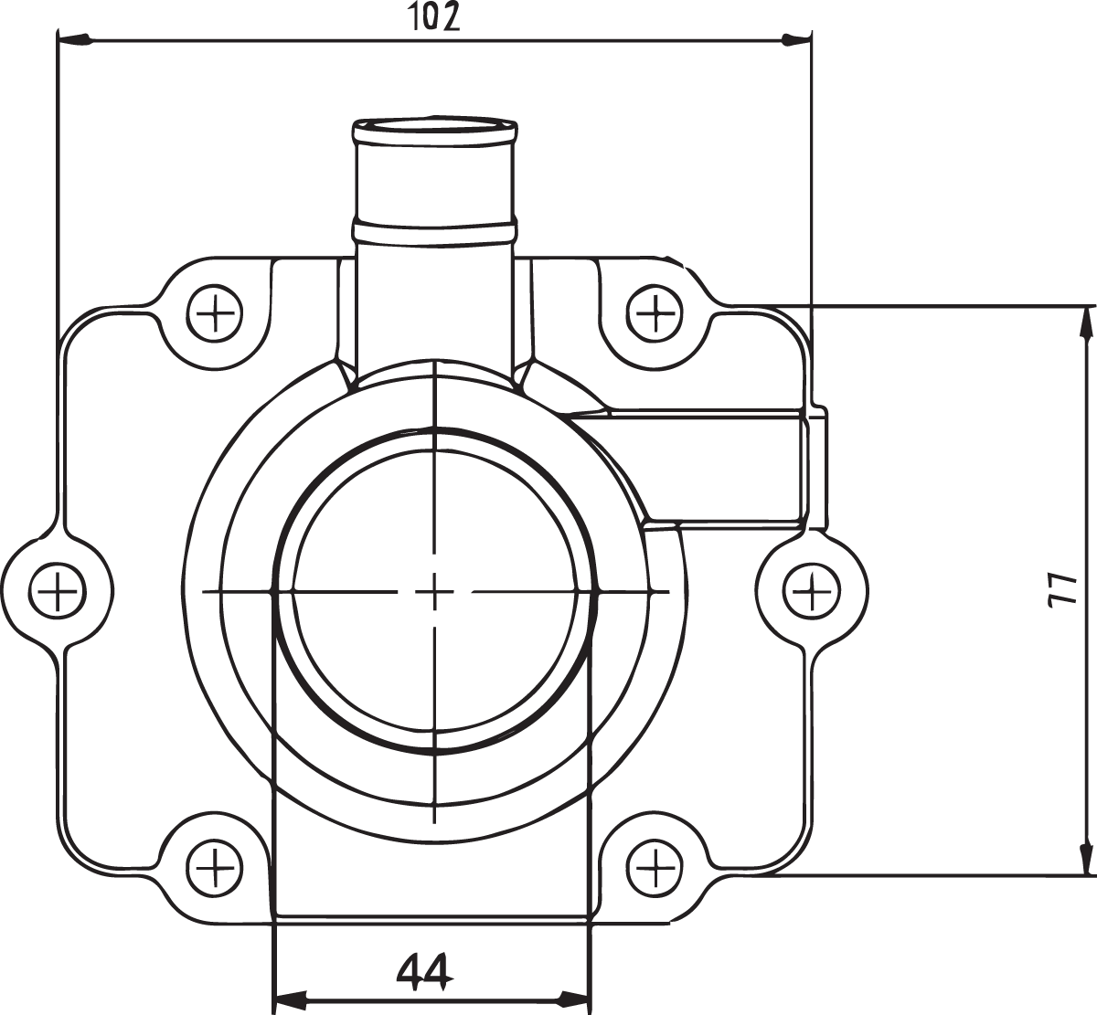 KIMPEX Carburetor Mounting Flange - Polaris 301736