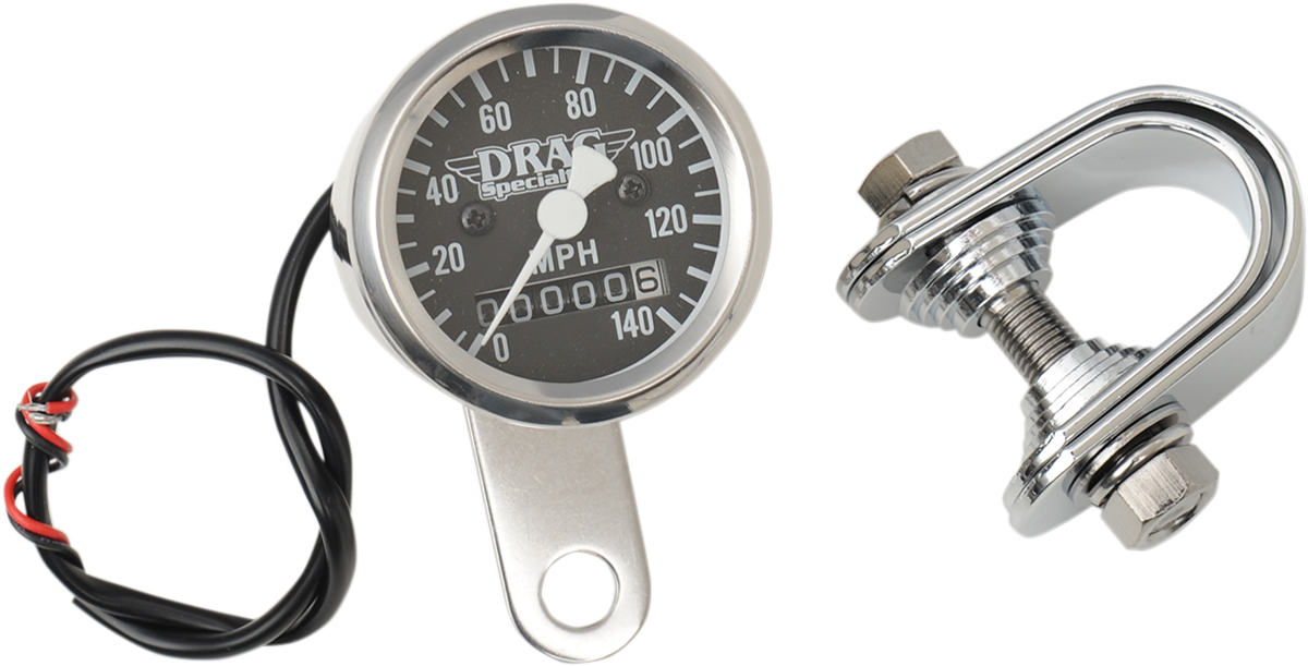 DRAG SPECIALTIES Speedometer - Black - 2:1 Ratio - 1-7/8" 21-6961DS-BX15A - Cycle City Outdoors
