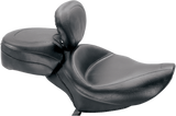 MUSTANG Wide Solo Seat - With Backrest - Vintage - Black - Smooth - XL '04-'21 79427