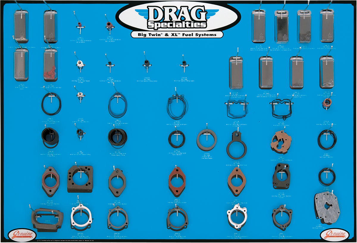 DRAG SPECIALTIES Gasket, Seal, and O-ring Display - '99-'06 Twin-Cam Fuel Systems 9903-0082 - Cycle City Outdoors