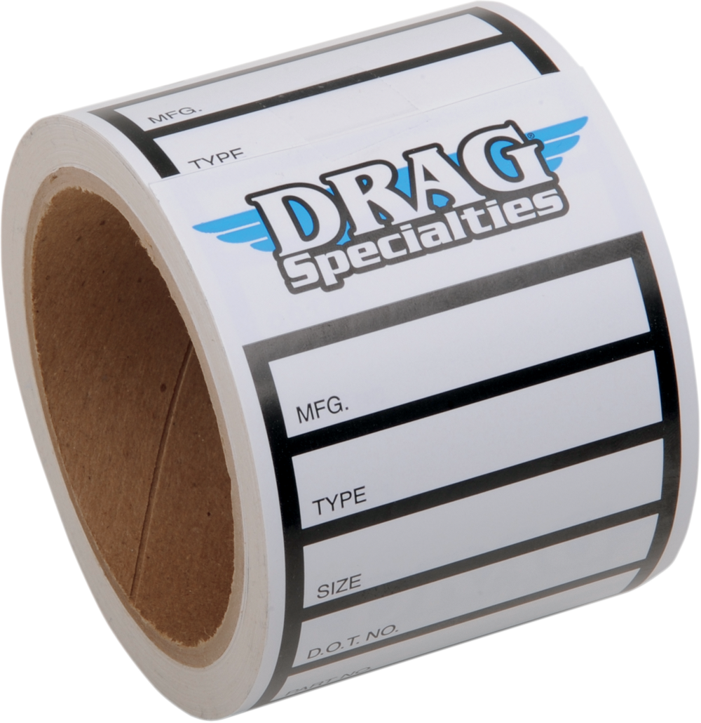 DRAG SPECIALTIES Tire Labels - 100 Peice 9904-0943 - Cycle City Outdoors