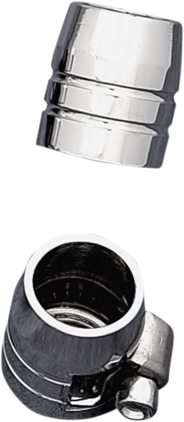 DRAG SPECIALTIES Grooved Hose Ends with Clamp - Chrome - 3/8" 03-6204CG-BC202 - Cycle City Outdoors