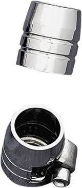 DRAG SPECIALTIES Grooved Hose Ends with Clamp - Chrome - 3/8" 03-6204CG-BC202 - Cycle City Outdoors
