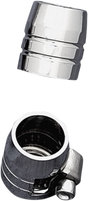 DRAG SPECIALTIES Grooved Hose Ends with Clamp - Chrome - 1/4" 03-6203CG-BC202 - Cycle City Outdoors