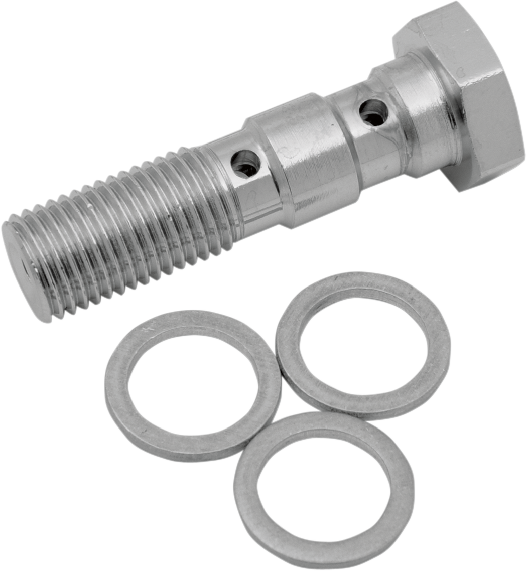 DRAG SPECIALTIES Banjo Bolt - 3/8-24 - Dual 117 - Cycle City Outdoors