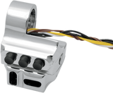 PERFORMANCE MACHINE (PM) Switch Housing - Left Side - Hydraulic Clutch - Five Button - Chrome 0062-2043-CH