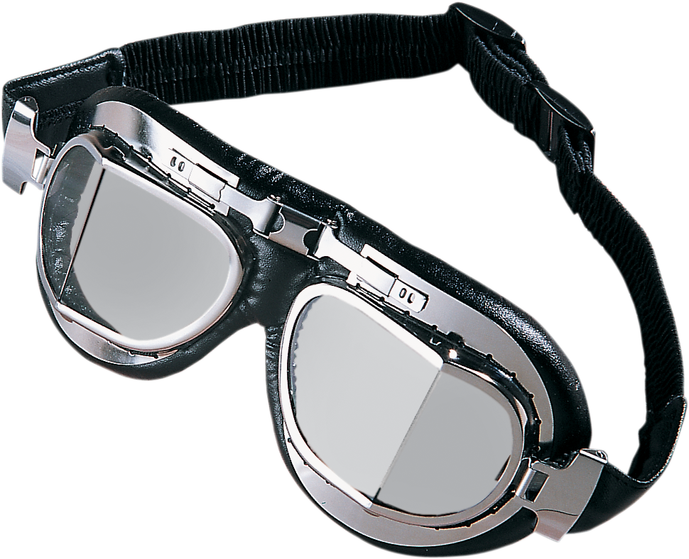 DRAG SPECIALTIES Red Baron Goggles - Stainless Steel 220028-BX3 - Cycle City Outdoors