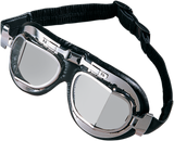 DRAG SPECIALTIES Red Baron Goggles - Stainless Steel 220028-BX3 - Cycle City Outdoors