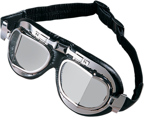 DRAG SPECIALTIES Red Baron Goggles - Stainless Steel 220028-BX3 - Cycle City Outdoors