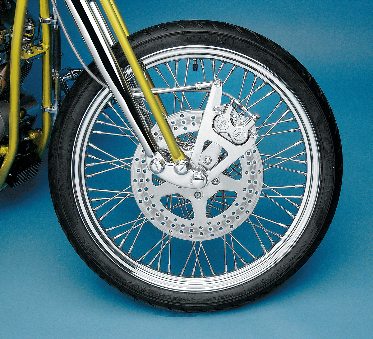 PERFORMANCE MACHINE (PM) Single Disc Caliper - Front - Polished - Springer 88-99 1217-0017P