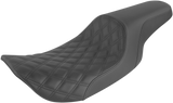 SADDLEMEN Profiler Seat - Front Lattice/Rear Smooth - Black - FLHR/X 897-06-149
