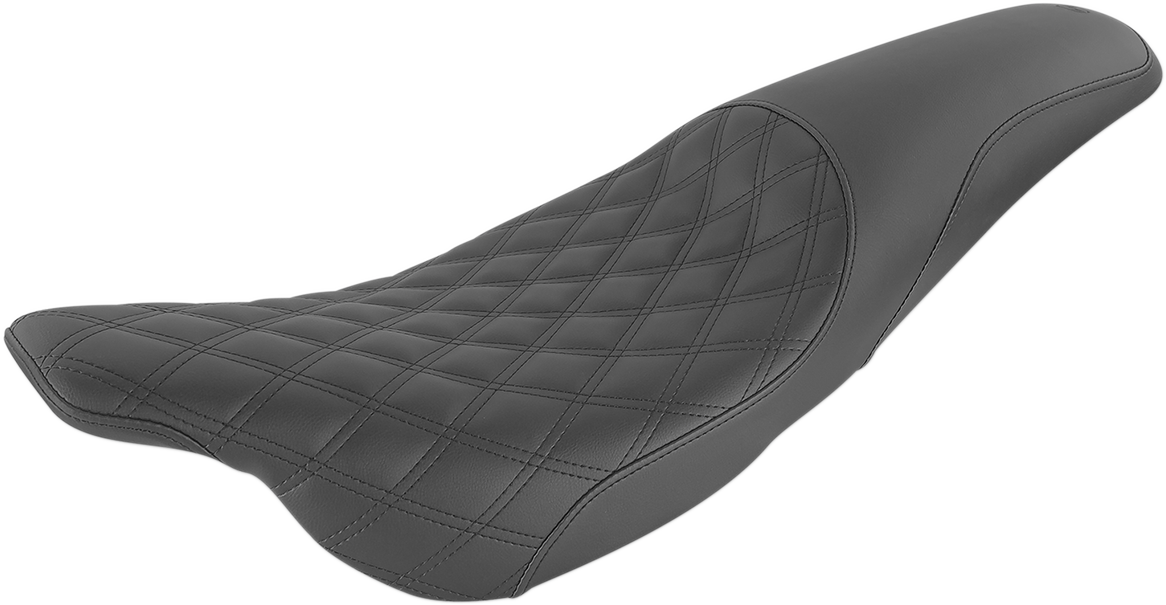 SADDLEMEN Profiler Seat - Front Lattice/Rear Smooth - Black - Part Number 897-07-149