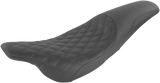SADDLEMEN Profiler Seat - Front Lattice/Rear Smooth - Black - Part Number 897-07-149