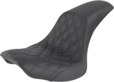 SADDLEMEN Profiler Seat - Front Lattice/Rear Smooth - Black - FLSTC '06-'17 806-23-149