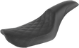 SADDLEMEN Profiler Seat - Front Lattice/Rear Smooth - Black - FXD '96-'03 896-04-149