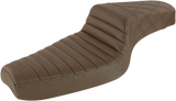 SADDLEMEN Step-Up Seat - Front Tuck-n-Roll/Rear Lattice Stitch - Brown 879-03-176BR