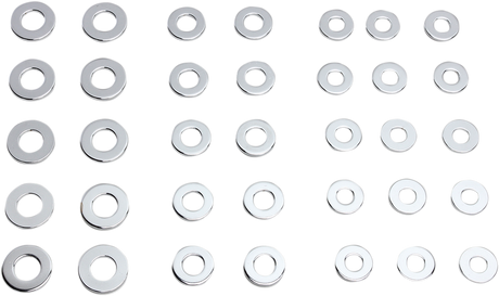 DRAG SPECIALTIES Washers - S.A.E - Chrome - Kit MPBDR6 - Cycle City Outdoors