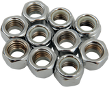 DRAG SPECIALTIES Nuts - Nylon - Chrome - 7/16"-14 MPB279 - Cycle City Outdoors