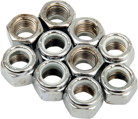 DRAG SPECIALTIES Nuts - Nylon - Chrome - 7/16"-20 MPB280 - Cycle City Outdoors