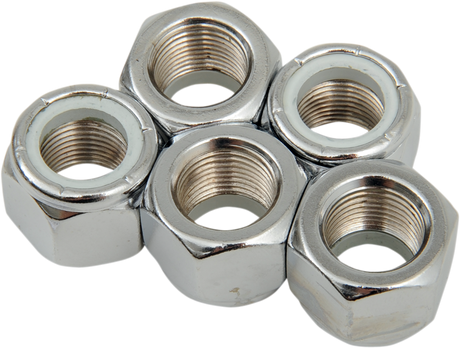 DRAG SPECIALTIES Nuts - Nylon - Chrome - 5/8"-18 MPB281 - Cycle City Outdoors