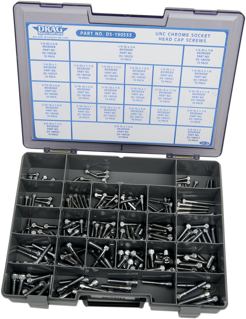 DRAG SPECIALTIES Bolt - Socket-Head - Knurled - Assortment - UNC MK202 - Cycle City Outdoors