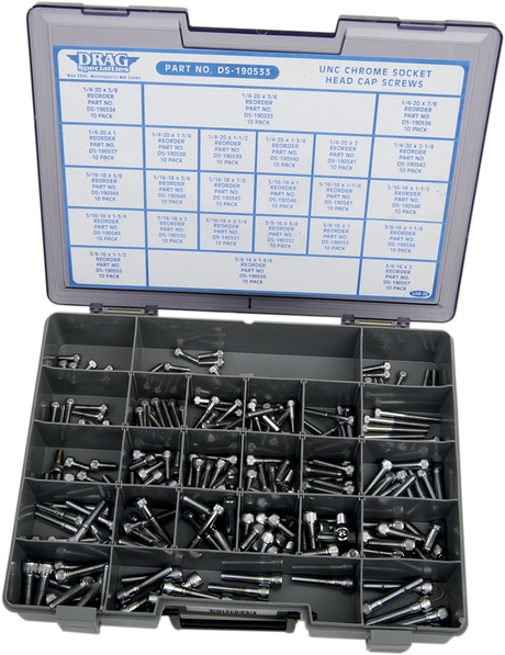DRAG SPECIALTIES Bolt - Socket-Head - Knurled - Assortment - UNC MK202 - Cycle City Outdoors