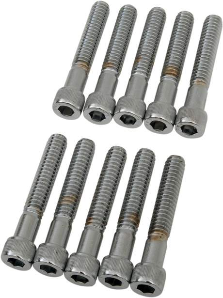 DRAG SPECIALTIES Bolts - Socket-Head - Knurled - 1/4-20 x 1-1/2" MPB183 - Cycle City Outdoors