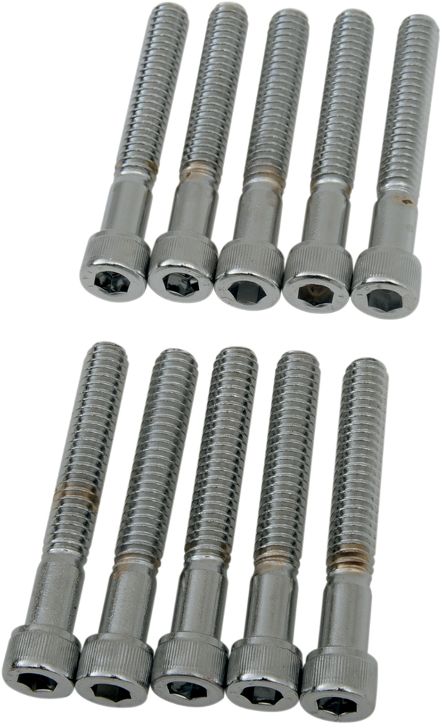 DRAG SPECIALTIES Bolts - Socket-Head - Knurled - 1/4-20 x 1-3/4" MPB184 - Cycle City Outdoors