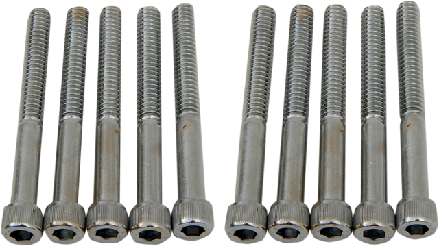 DRAG SPECIALTIES Bolts - Socket-Head - Knurled - 1/4-20 x 2-1/4" MPB186 - Cycle City Outdoors