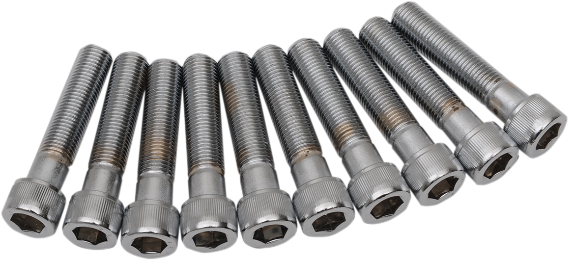 DRAG SPECIALTIES Bolts - Socket-Head/Replacement - Knurled/Fine Thread - 3/8"-24 x 2" - 10 Pack MPB254 - Cycle City Outdoors