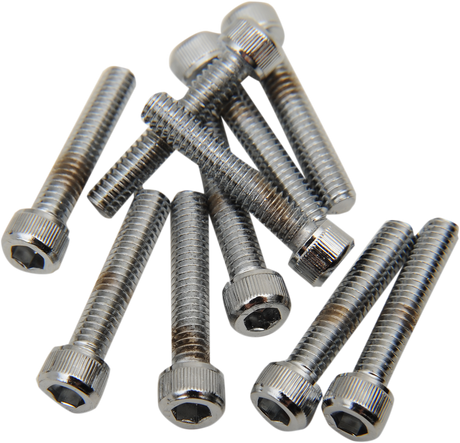 DRAG SPECIALTIES Bolts - Socket-Head - Replacement - Knurled/Coarse Thread - #8-32 x 7/8" - 10 Pack MPB190 - Cycle City Outdoors