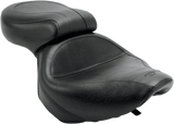MUSTANG Seat - Vintage - Wide - Touring - Without Driver Backrest - One-Piece - Smooth - Black VT750 75105