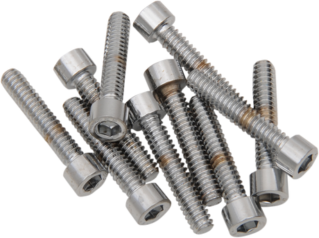 DRAG SPECIALTIES Bolts - Socket-Head - Replacement - Smooth/Coarse Thread - #10-24 x 3/4" - 10 Pack MPB194S - Cycle City Outdoors