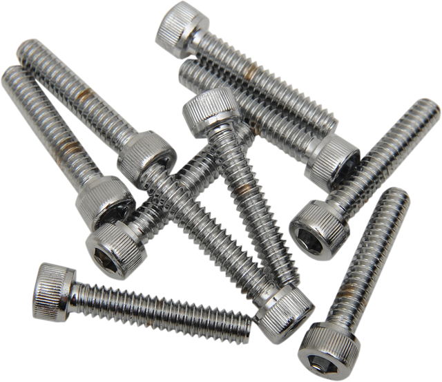 DRAG SPECIALTIES Bolts - Socket-Head - Replacement - Knurled/Coarse Thread - #10-24 x 1-1/4" - 10 Pack MPB196 - Cycle City Outdoors