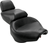 MUSTANG Seat - Vintage - Wide - Touring - Without Driver Backrest - One-Piece - Smooth - Black - Virago 75244