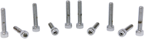 DRAG SPECIALTIES Bolts - Socket-Head - Replacement - Knurled/Fine Thread - #10-32 x 1" - 10 Pack MPB204 - Cycle City Outdoors