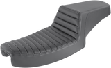 SADDLEMEN Step-Up Seat - Front Tuck-n-Roll - Black - Dyna 891-04-171