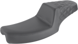 SADDLEMEN Step-Up Seat - Rear Lattice Stitch - Black - FXD 891-04-173