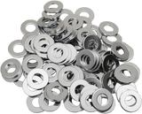 DRAG SPECIALTIES Washers - Flat - 1/4" - Chrome MPB174 - Cycle City Outdoors