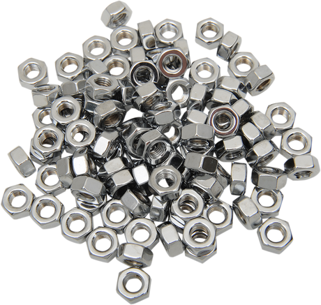 DRAG SPECIALTIES Nut - Hex - 1/4"-28 - Chrome MPB165 - Cycle City Outdoors