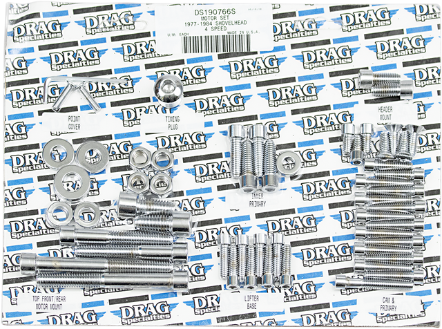 DRAG SPECIALTIES Bolt Kit - Motor - Smooth - FX/FL MK109S - Cycle City Outdoors