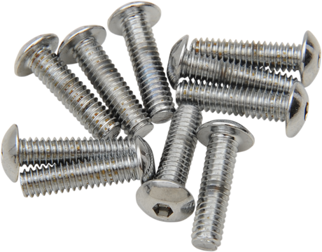 DRAG SPECIALTIES Bolts - Button Head/Replacement - #8-32 x 1/2" - 10 Pack MPB261 - Cycle City Outdoors