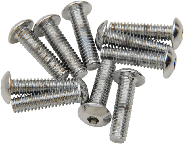 DRAG SPECIALTIES Bolts - Button Head/Replacement - #8-32 x 1/2" - 10 Pack MPB261 - Cycle City Outdoors