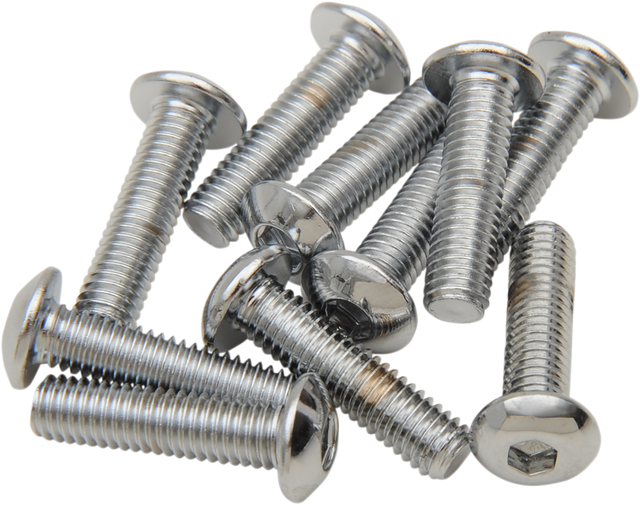 DRAG SPECIALTIES Bolts - Button Head/Replacement - #10-32 x 1/2" - 10 Pack MPB264 - Cycle City Outdoors