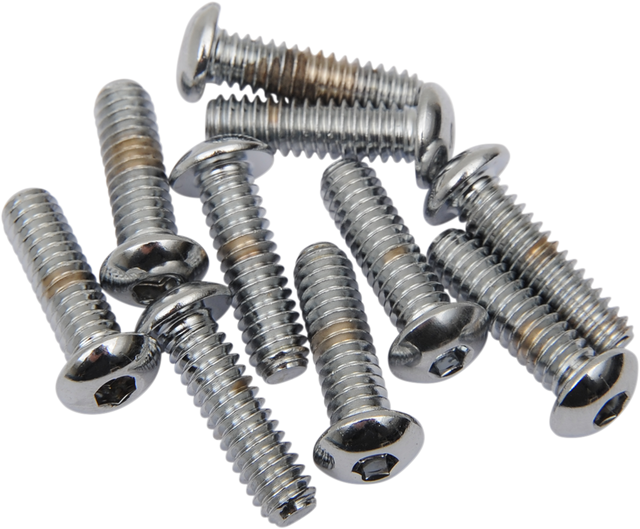 DRAG SPECIALTIES Bolts - Button Head/Replacement - 1/4"-20 x 5/8" - 10 Pack MPB265 - Cycle City Outdoors