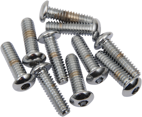 DRAG SPECIALTIES Bolts - Button Head/Replacement - 1/4"-20 x 7/8" - 10 Pack MPB267 - Cycle City Outdoors